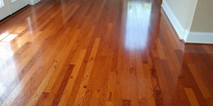 Pristine hardwood floor reflecting natural light.